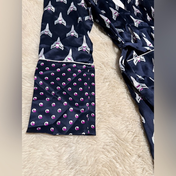 NWT Olivia Von Halle Capability Silk Robe in Rocky - Size M/L - Picture 2 of 5